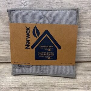 Norway 6.3"x 6.3" Enviroscrub Dual Sided Cloths 3 Pack Gray New (c3)